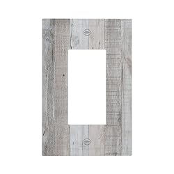 Rustic Grey Wood Shiplap 1 Gang Rocker Light Switch