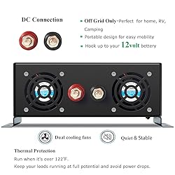 WZRELB 1500W 12VDC 120VAC Pure Sine Wave Power