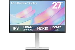LG 27" 4K UHD Ultrafine™ Monitor (27US550-W), 3840 x 2160 IPS Display 5ms 60Hz HDR 10, Tilt/Height/Swivel/Pivot Adjustment Di