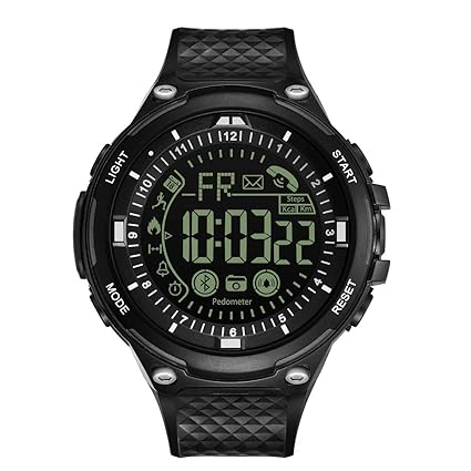 Upgraded T7 Electronic Fitness Tracker Digital Sports Bluetooth Smart Watch Waterproof Pedometer Remote Camera Call or Message Notification Reminder ...