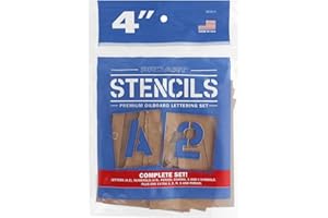 Pro Art 4-Inch Painting Stencil Set, Letters and Numbers