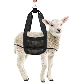 GINDOOR Calf Sling Weighing Sling, Goat Sling for Goats and Lambs, 220 lb | 23.6 x 13.8 in Size, 220 lb Capacity, Nylon Straps, D-Rings for Scale, Adjustable Buckles, Washable, Calves and Goats