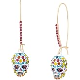 Betsey Johnson Jewelry Women's Sugar Skull Dangle Earrings