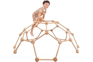 Comfy Cubs Wooden Toddler Play Gym for 3-6 Years Old - Montessori Climber for Kids - Safe Climbing Toy Support up to 120 lbs - Easy to Assemble Kids Climber for Active Play - Natural Wood