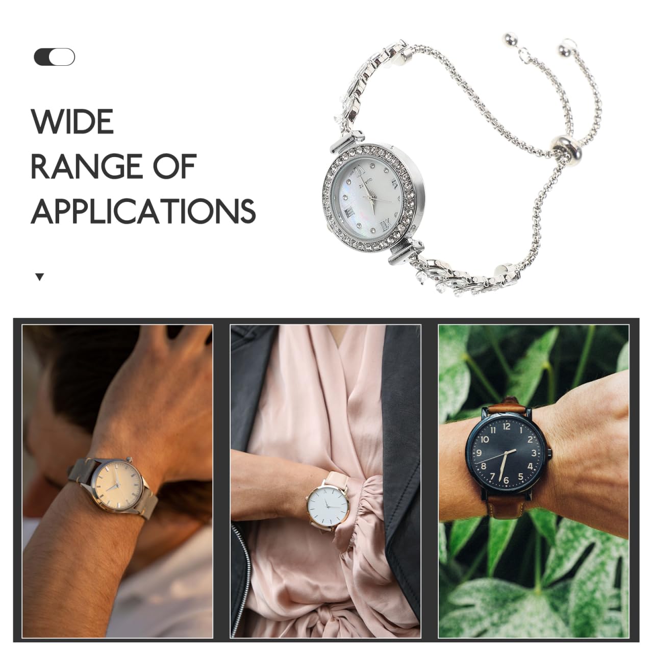 minkissy Rhinestone Women Watch Elegant Silver Bracelet with Quartz Mechanism Mermaid Themed Design Durable for Casual and Formal Occasions