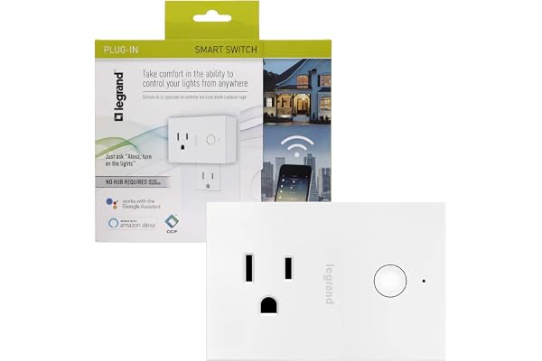 Legrand radiant WWP10CCV2 Wi-Fi Enabled Smart Plug-In Switch, White (1 Count)