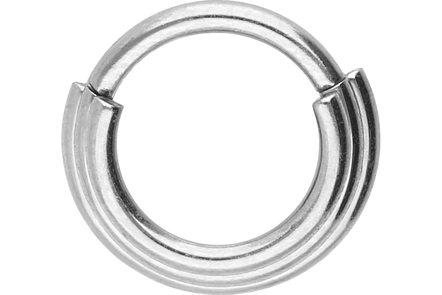 PIERCINGLINE Surgical Steel Segment Ring Clicker | 3 Rings | Piercing for Septum Tragus Helix - silver colours — image 1