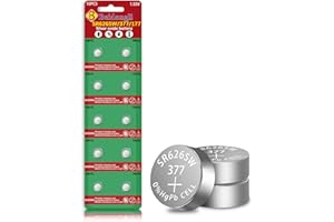 BEIDONGLI SR626SW Watch Batteries 377 376 AG4 LR626 1.55V Button Cell Alkaline Batteries (10 Pack)