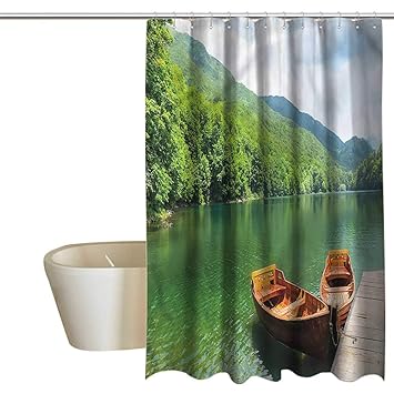 Amazon Com Denruny Shower Curtains For Bathroom White Nature