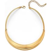 HUAYUNFANG Chunky Gold Choker Collar Necklace for women Trendy Adjustable Gold Choker Necklace Statement Jewelry