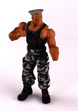 HT TOYS Street Fighter IV Survival Model Guile Action Figure Toys Game Model 18cm