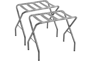 AMHANCIBLE Luggage Rack, Set of 2, Foldable Suitcase Stands, Metal Luggage Holder for Guest Room, Bedroom, Hotel, Holds up to