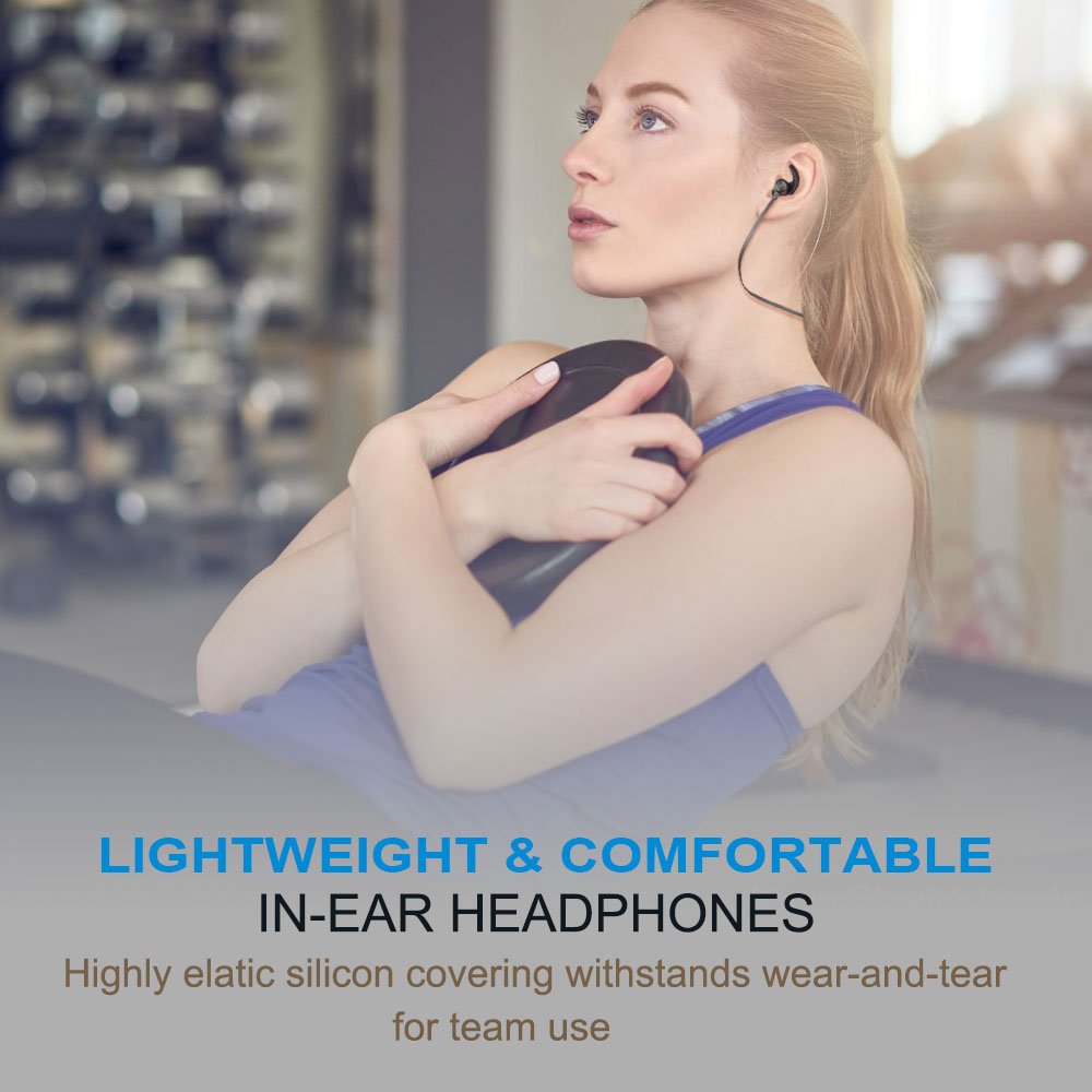 KUUFER Wireless Headphones, Bluetooth Earbuds with Magnetic Connection,6 Hours Play Time,Sport Headset with Mic,works with iPhone, iPad, Samsung, Nexus, HTC and More (Black)