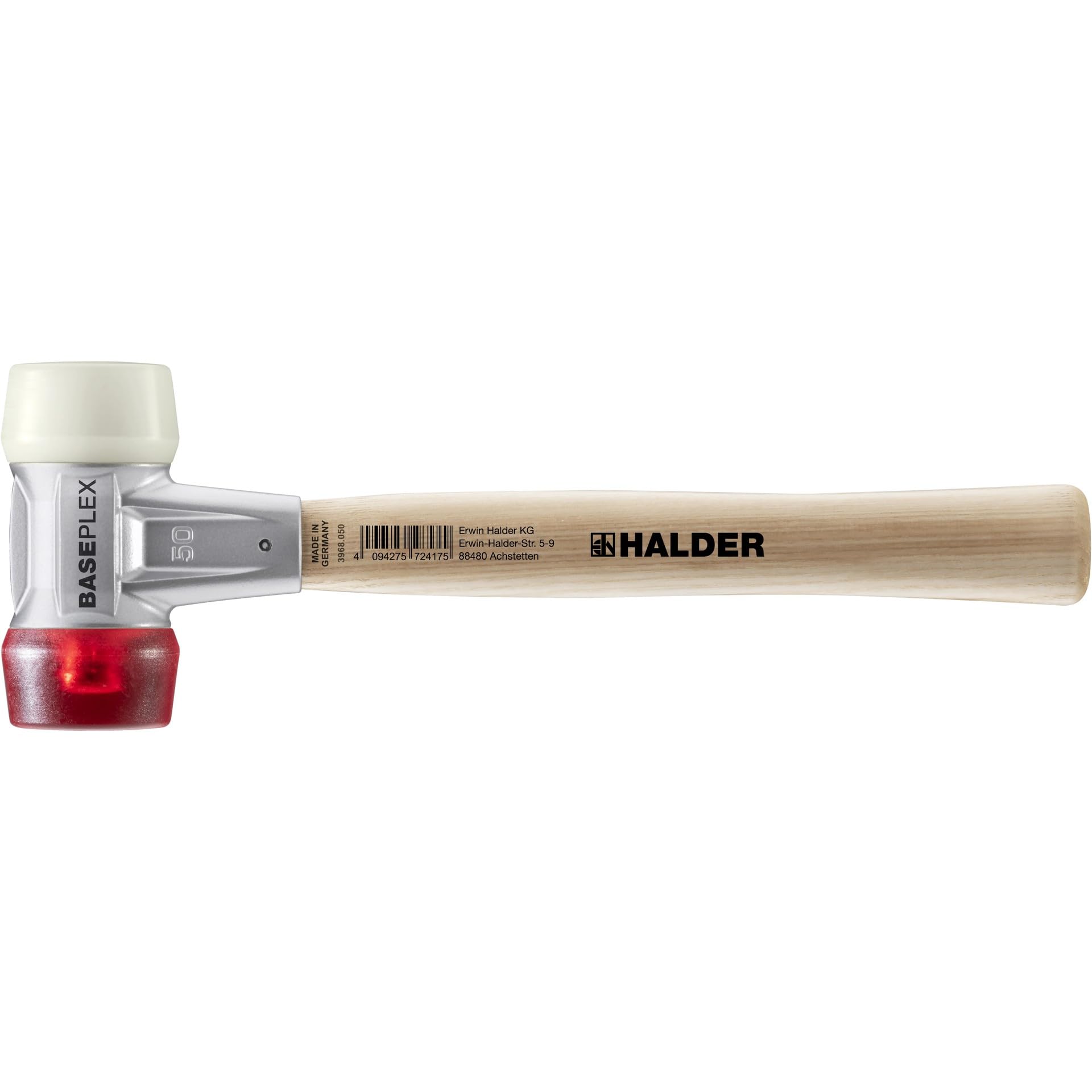 Halder 3968050 50 mm 3968 EH"Baseplex" Soft-Face Mallet - Multi-Colour