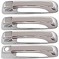 XQSMWF 4pcs Side Door Handle Exterior Covers Trim Set Chrome Compatible with Dodge Ram 1500 2500 3500 2009 2010 2011 2012 2013 2014 2015 2016 2017 2018