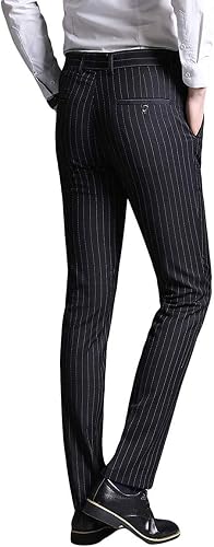 Amazon Co Jp Heikiストライプ スラックス メンズ ビジネス 通勤 スーツパンツ ストレート スキニー カジュアル 細身 ズボン 服 ファッション小物