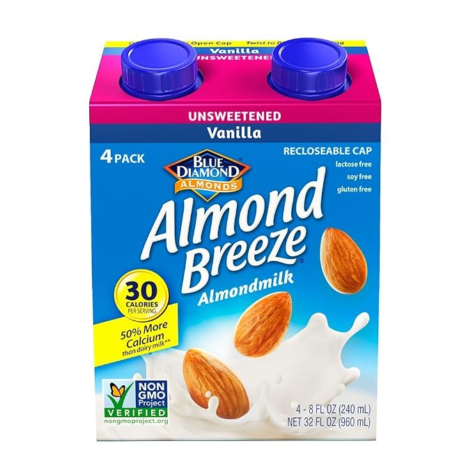 Blue Diamond almond breeze, almond Milk, unsweetened vanilla (041570110973)