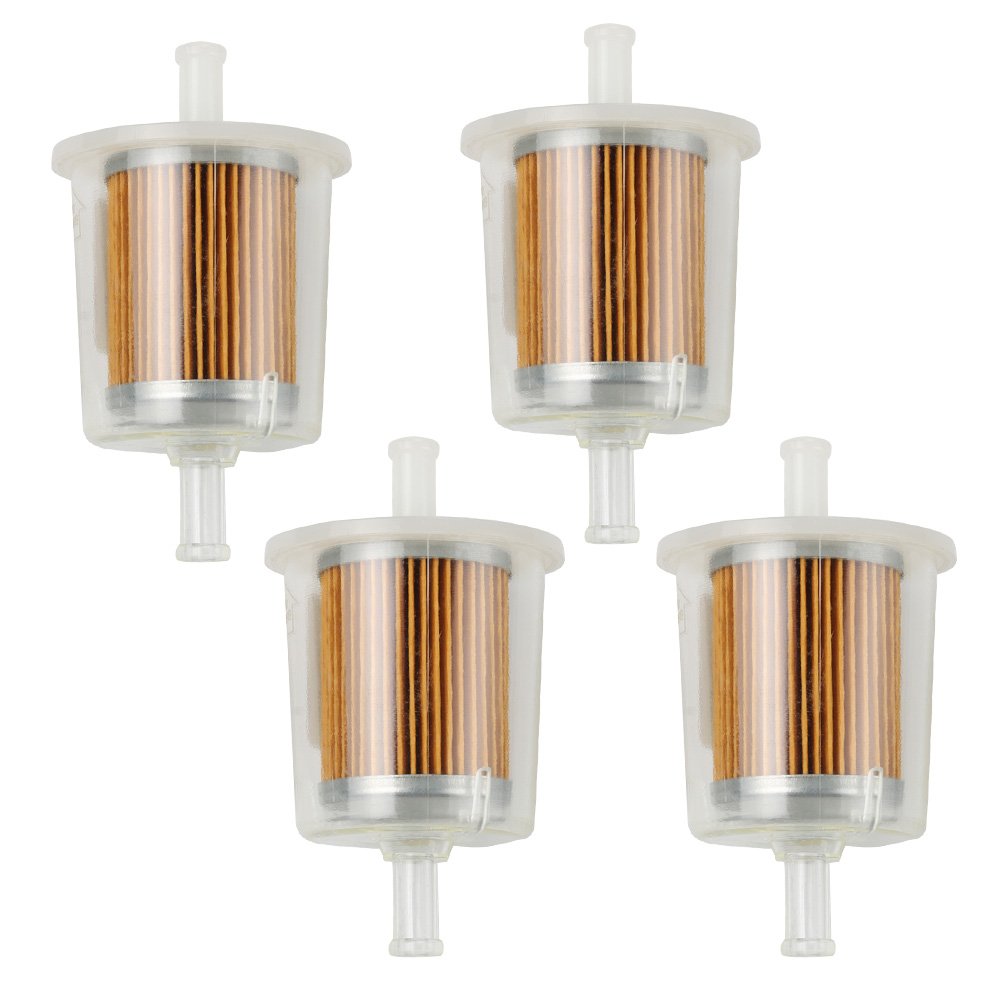 Harbot (Pack of 4 12581-43012 Inline Diesel Gasoline Fuel Filter for Kubota 12581-43010 BX22D BX23D BX24D BX25 BX1870 BX1860 BX1850D BX1830D BX1800D BX1500D John Deere AM876035 F912 F932 Lawn Mower