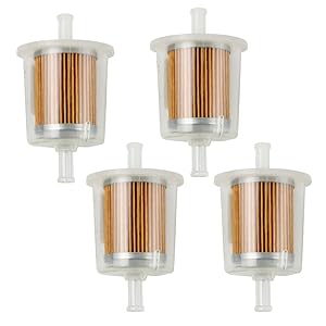 Harbot (Pack of 4 12581-43012 Inline Diesel Gasoline Fuel Filter for Kubota 12581-43010 BX22D BX23D BX24D BX25 BX1870 BX1860 BX1850D BX1830D BX1800D BX1500D John Deere AM876035 F912 F932 Lawn Mower