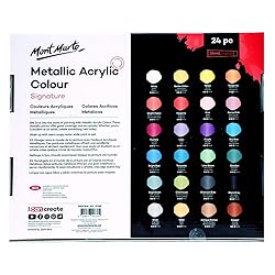 Mont Marte Premium Metallic Acrylic Paint Set, 24 x