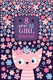8 Year Old Girl Journal: Cute Cat Diary for Kids to Keep Memories, Draw and Sketch, Happy Birthday Notebook Wide Ruled and Blank Framed Sketchbook Pages, 50 sheets/100 pages, 6