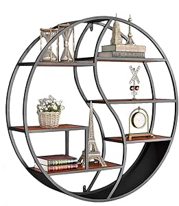 Creativo Decorativo De La Pared Estante De Madera Rústica Estantes