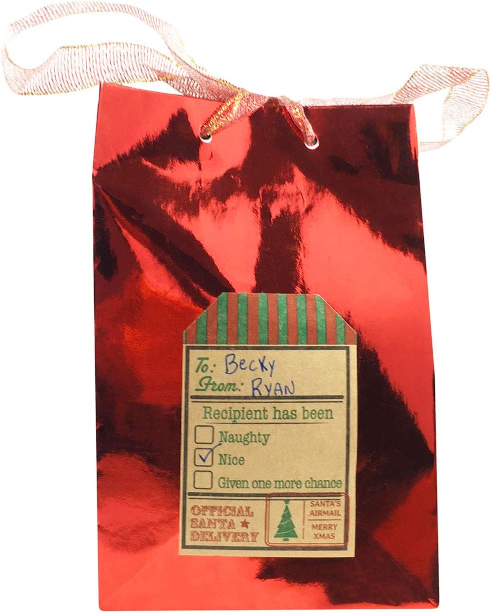 Natural Kraft from Santa Claus Stickers, 2” x 3” Inch Christmas Gift Tags 100 Total Labels : Office Products