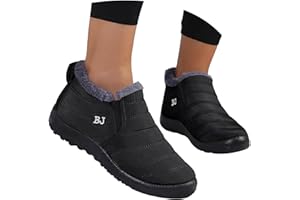 Winter Boots for Women Waterproof, Warm Ankle Booties Waterproof Comfortable Slip On Outdoor Snow Boots Fur Lined Lining 2026