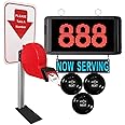 Take a Number System Queue Calling System Number Calling System Queue Management System Loud Speakers 3-Digit Display Call Host Display Screen Counter Caller for Restaurant/Cafe/Clinic/Bank