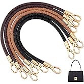 PH PandHall 6pcs Braided Purse Straps PU Leather Handbag Handles, 3 Colors 12inch Short Handbag Strap Replacement with Clasps for DIY Underarm Bag Shoulder Bag Handbag Tote Making