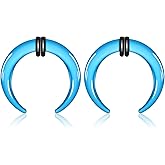 ONESING 10G 12G 14G Septum Ring Glass Septum Pincher C Shape Septum Jewelry with O-Rings Horseshoe Septum Ear Cartilage Nose Septum Stretch Kit for Women Men