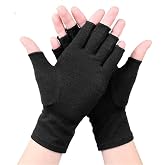 Premium Bamboo Gloves Fingerless Compression Wrap for Hand Pain and Osteoarthritis Men and Women