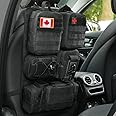 6 Pack Tactical Molle Car Seat Back Organizer - Tactical Vehicle Panel Organizer with 5 Detachable Molle Pouch for Car Truck 