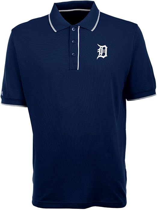 Amazon.com : Antigua Detroit Tigers Embroidered Xtra-Lite Elite Navy Polo Golf Shirt (Medium 