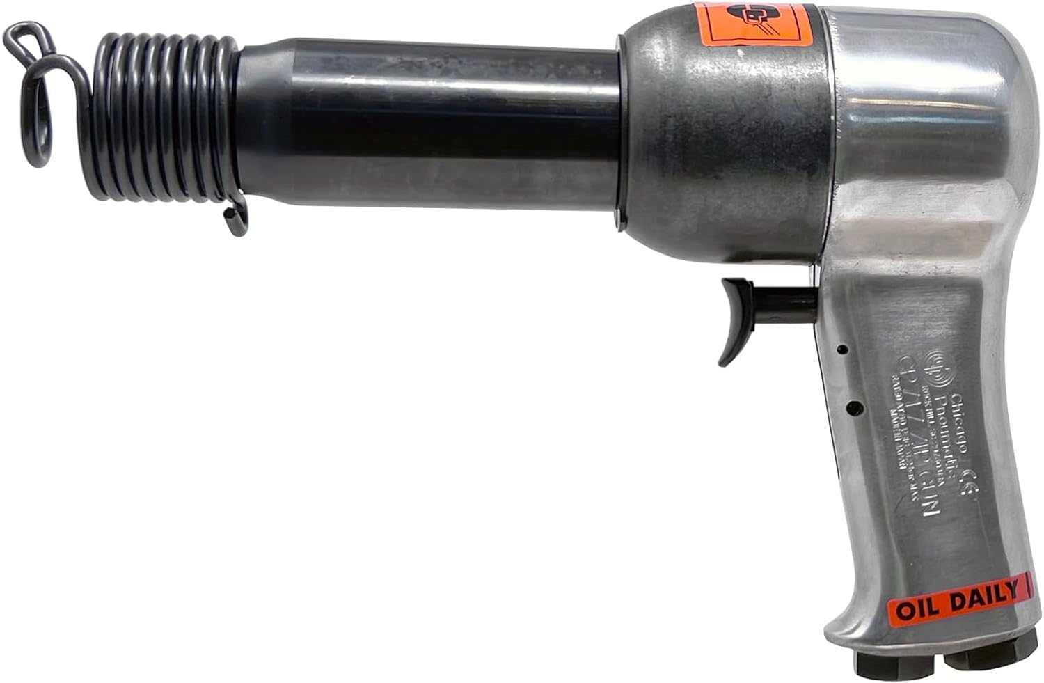Chicago Pneumatic CP717 - Air Hammer, Welding Equipment Tool, Construction, Heavy Duty, 0.498 Inch (12.7mm), Round Shank, Stroke 2.68 in / 68 mm, Bore Diameter 0.75 in / 19 mm - 1800 Blow Per Minute