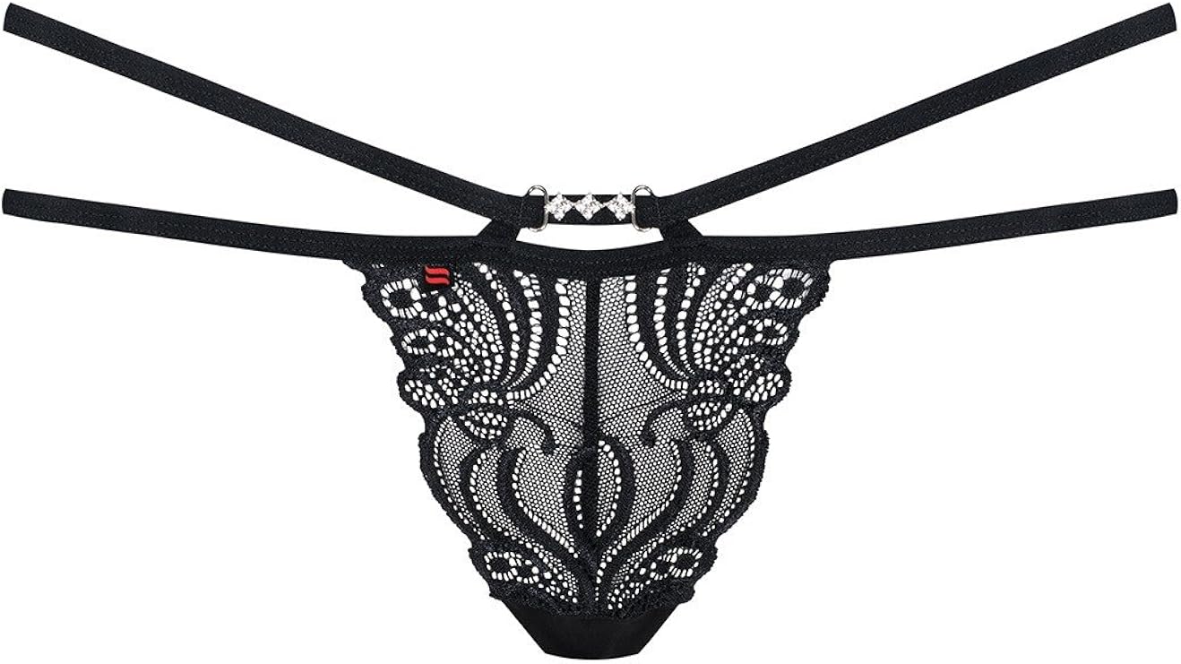 Obsessive Women's Lace Thong 828THO1, Black, S/M Amazon.co.uk