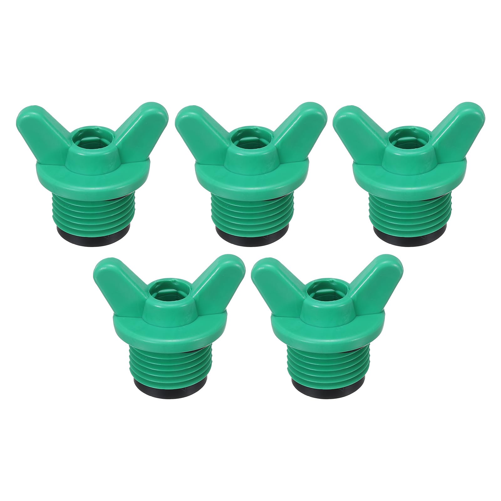 PATIKIL G1/2" Male Thread PPR Pipe Fitting End Cap Connector Plug with Butterfly, 5Pcs Garden Irrigation Water Tubing Stopper for Preventing Leakage, Green