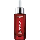 L'Oreal Paris Revitalift 10% Pure Glycolic Acid Face Serum, Visibly Evens Tone & Reduce Wrinkles, Fragrance Free 1.0 fl oz (30ml)