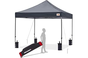 ABCCANOPY Patio Pop Up Canopy Tent 10x10 Commercial-Series (Dark Gray)