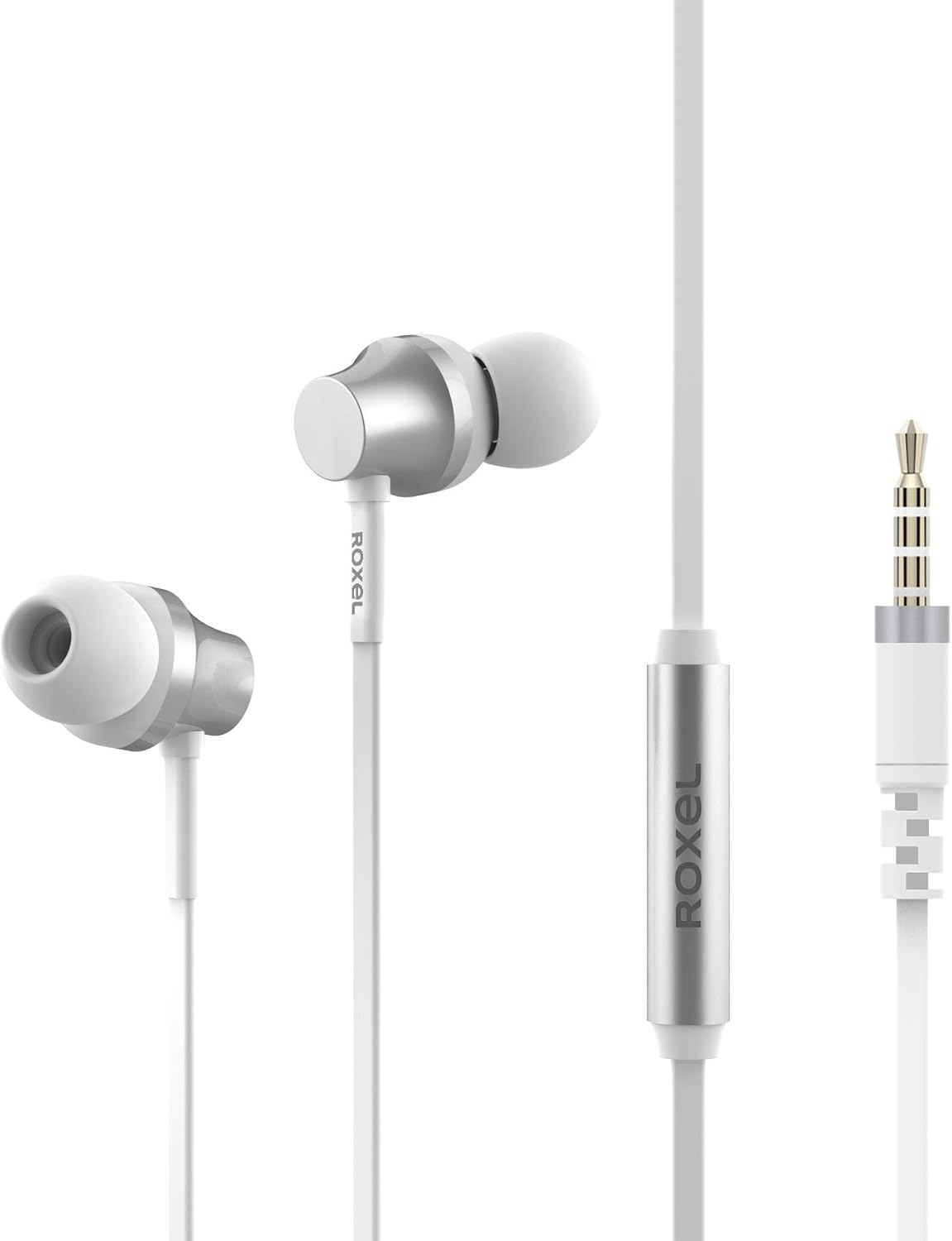 Roxel EF100 Ergonomic Fit In Ear Noise Isolating Earphone, Deep Bass and Rich Vocals with Built in Microphone