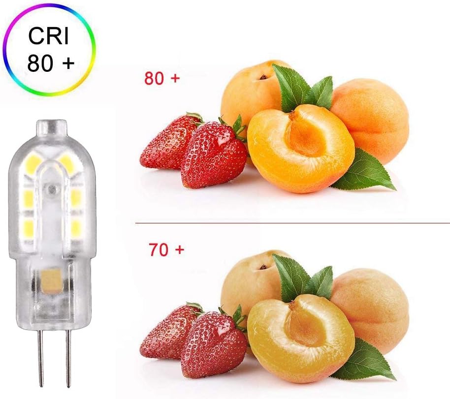 WOWLED 10 x G4 LED Light Bulb, 2W (20W Equivalent), Non-Dimmable, Warm White, 180 Lumen, 3000 Kelvin, DC/AC 12V, 360 Degree - Image 5