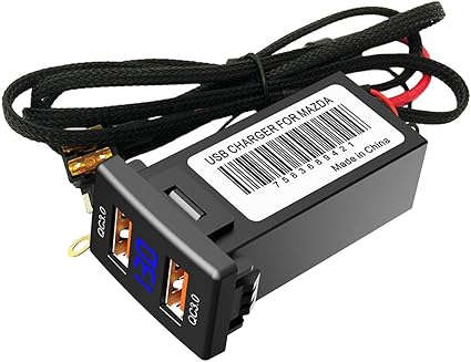 Amazon Co Jp Chelink自動車usbチャージャーusb電源ソケットqc3 0車載充電器 二つのusbポートmazdaマツダ車系適用 家電 カメラ