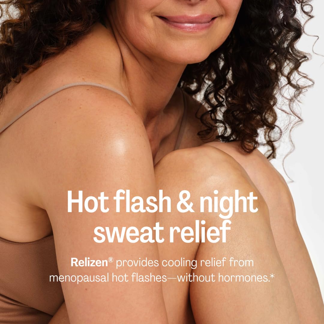 Relizen by Bonafide. Relief from Menopausal Hot Flashes & Night Sweats. — 1-Month Supply (60 Tablets)