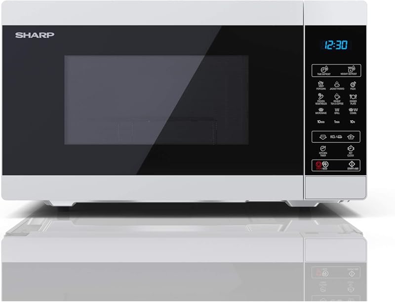 Sharp YC-MG252AU-W 25L 900W Microwave with 1000W Grill 11 Power Levels