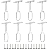 Rannb Oval Closet Rod Support Zinc Alloy Rod Middle Support - 8pcs