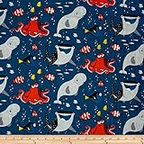 Disney Finding Dory and Friends Blue Fabric By The Yard