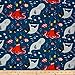 Disney Finding Dory and Friends Blue Fabric By The Yard