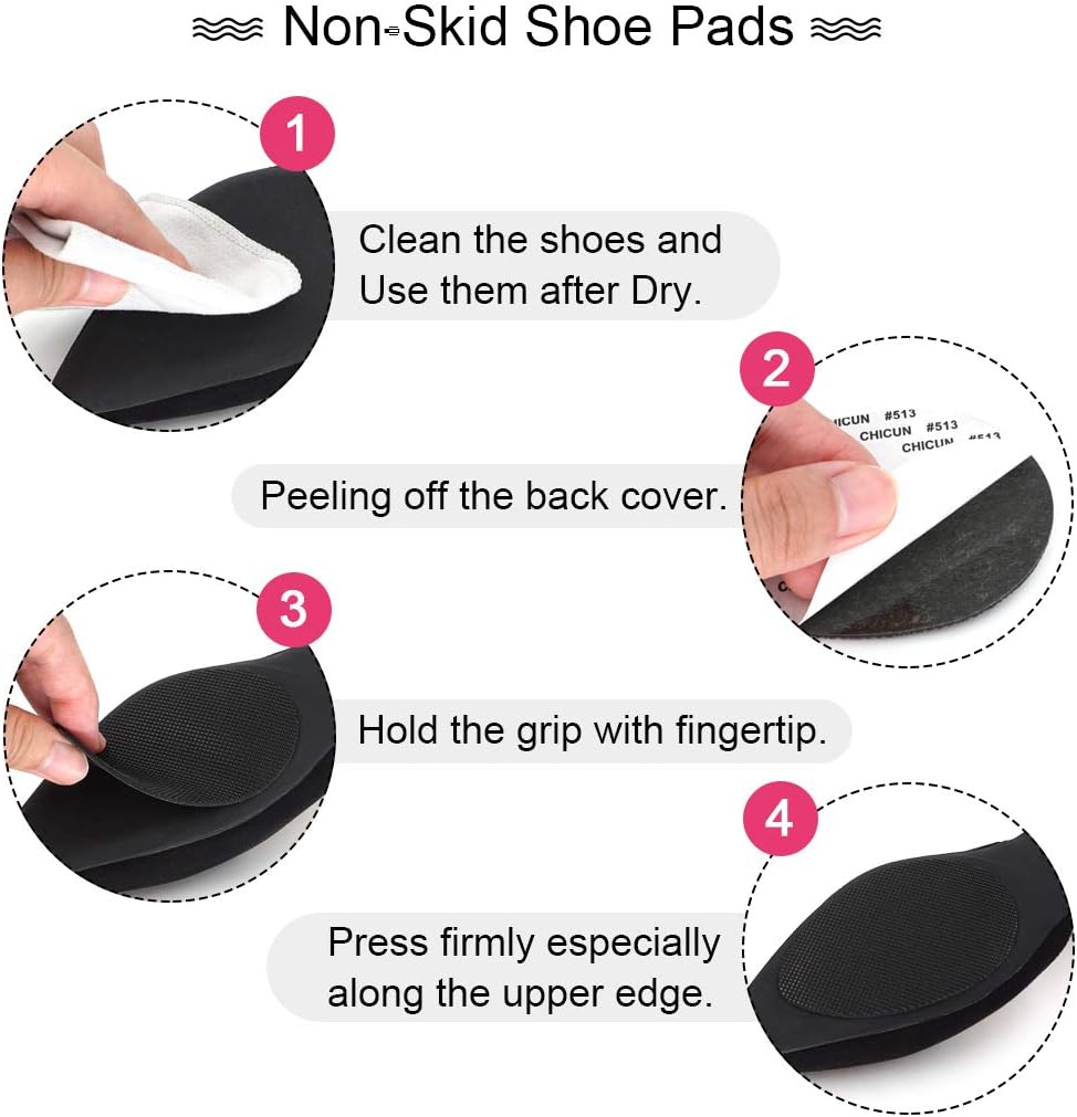 6 Pairs AntiShedding NonSlip Rubber Sole Protectors Dr Foot Self