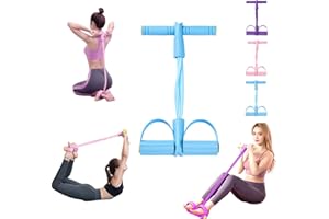 Fashion Puller Exercise, 8 Tube Pedal Resistance Device with Handles, Detachable and Adjustable Pedal Resistance Device, Body