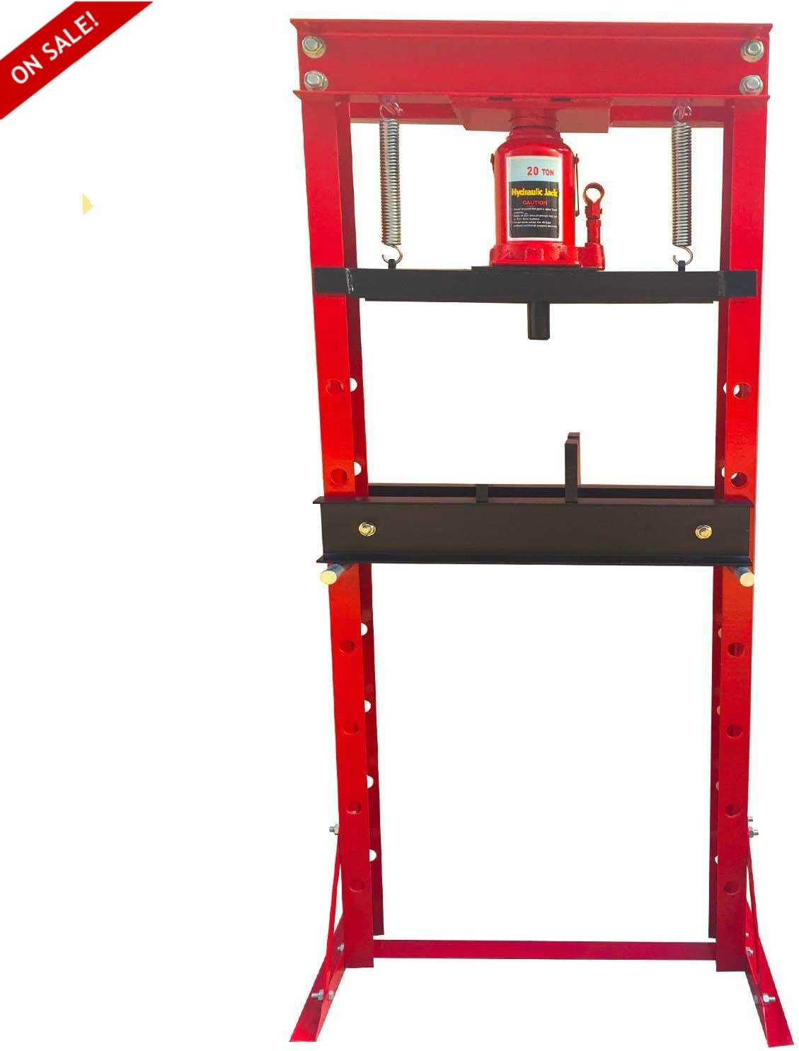 Air Hydraulic Shop Press Jack A+20 Ton Capacity Floor H Frame Table Height Adjustable -Skroutz Deals